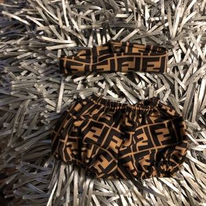 Custom Fendi baby set